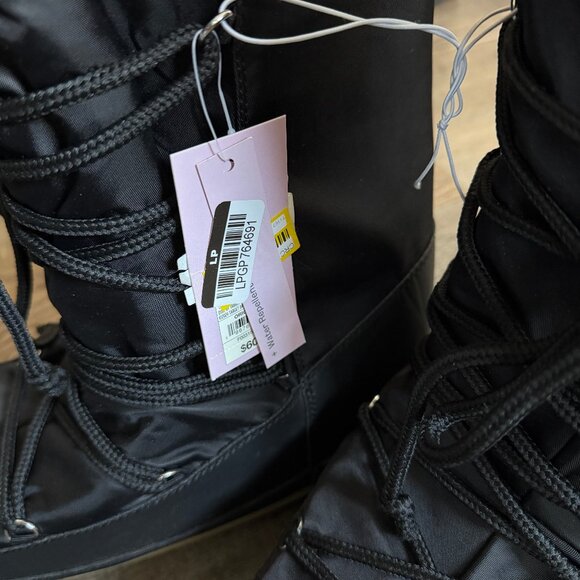 Women's Buffy Winter Boots - Wild Fable Black 10 - Picture 7 of 11